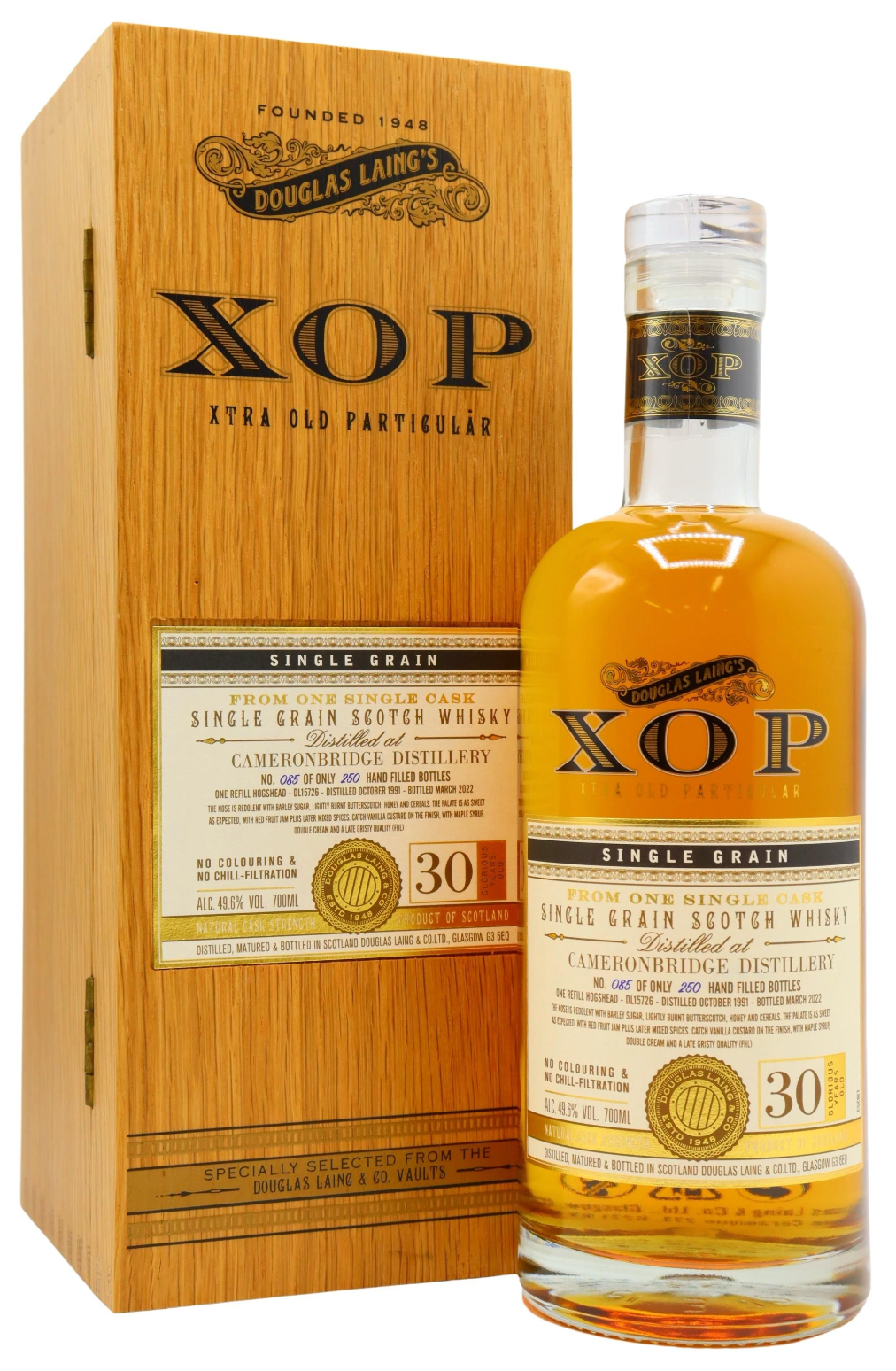 Cameronbridge 30 Year Old 1991 Old Particular Single Grain Scotch Whisky