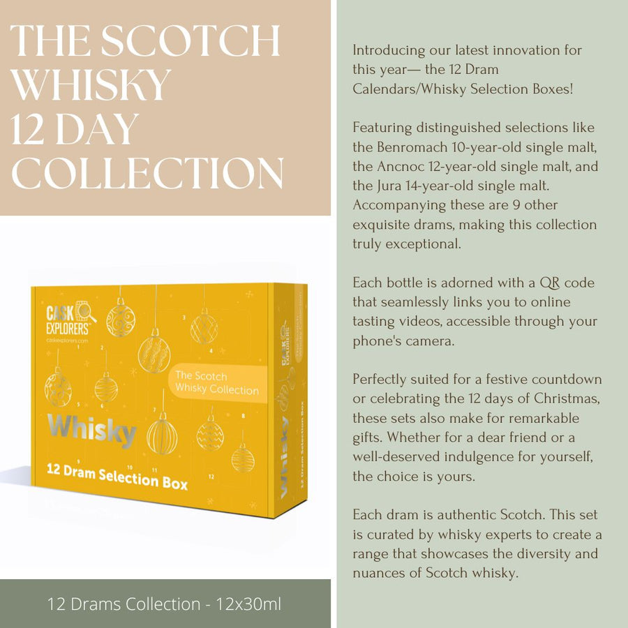 12 Day Scotch Whisky Advent Calendar 2023 - £49.99 12x3cl 40.5%