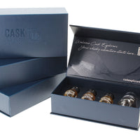 Single Malt Whisky Gift Set with Glass in a Gift Box with Online Tasting Notes and Glencairn Whisky Glass. 3 x 30ml 40%