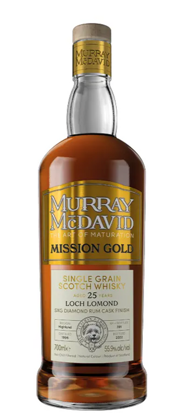 Murray McDavid 25 Year Old Mission Gold Single Grain Scotch Whisky Distilled at Loch Lomond