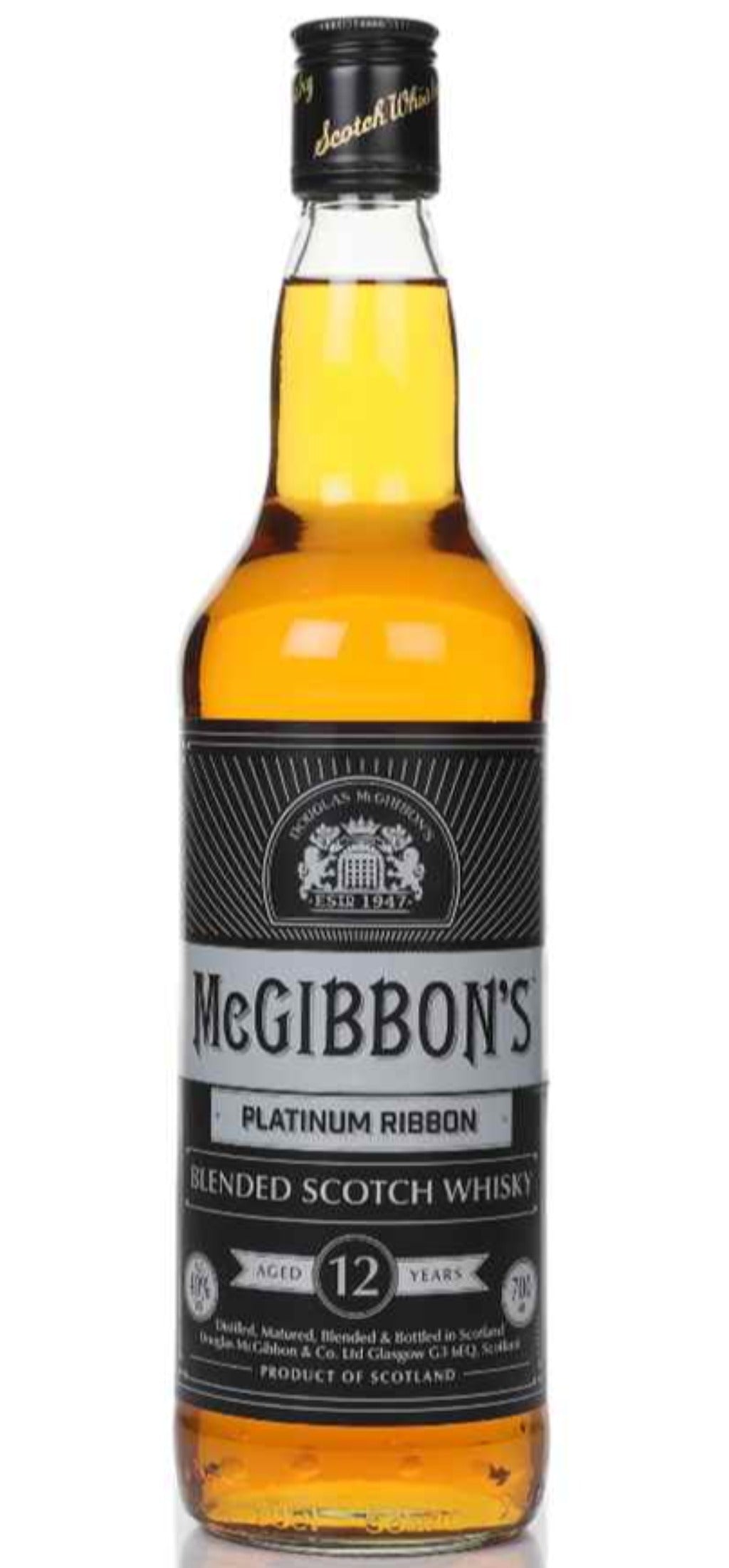 McGibbons Platinum Ribbon 12 Year Old Blended Scotch Whisky