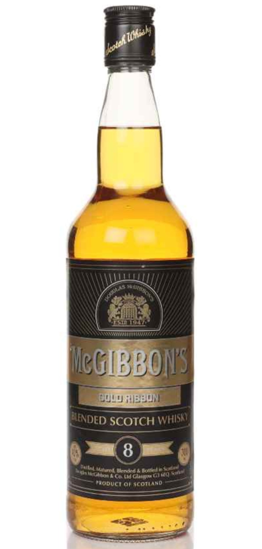 McGibbons Gold Ribbon 8 Year Old Blended Scotch Whisky