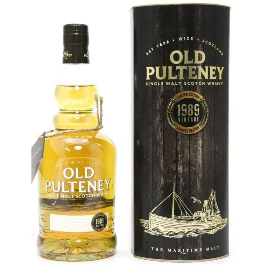 Old Pulteney 1989 Vintage Lightly Peated 26 Year Old Single Malt Scotch Whisky