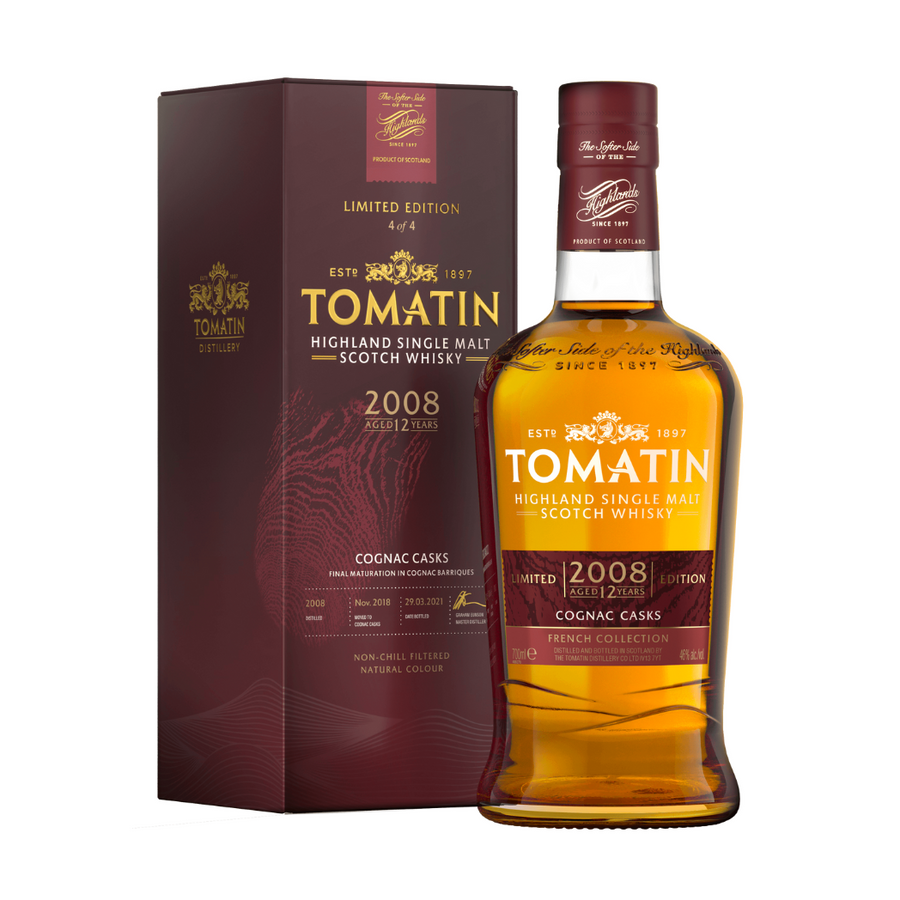 Tomatin 12 Year Old 2008 Cognac Cask Single Malt Scotch Whisky